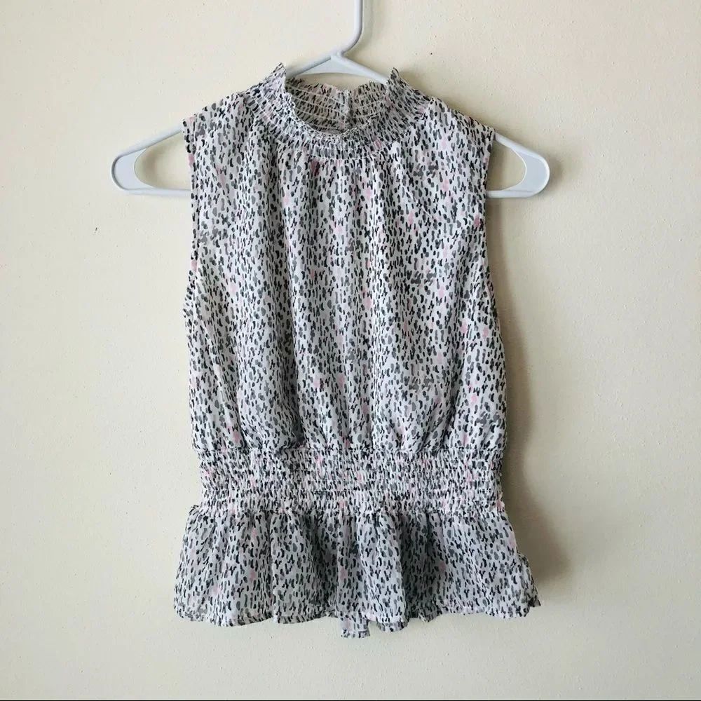 Japna Patterned Peplum Tank Small NWT - Picture 7 of 9